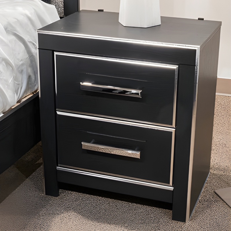 Zuraleus – Black – Two Drawer Night Stand