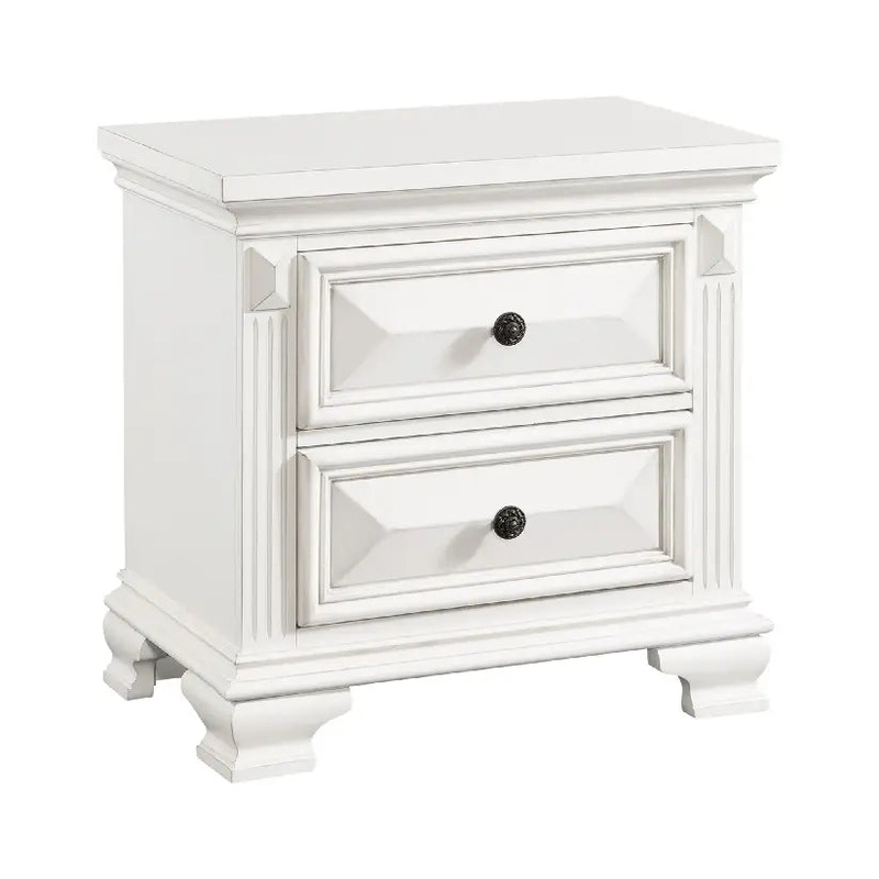 Calloway – 2-Drawer Nightstand – White
