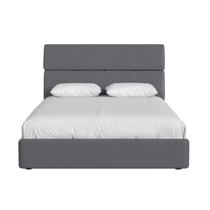 Valari – Full PU Bed – Gray