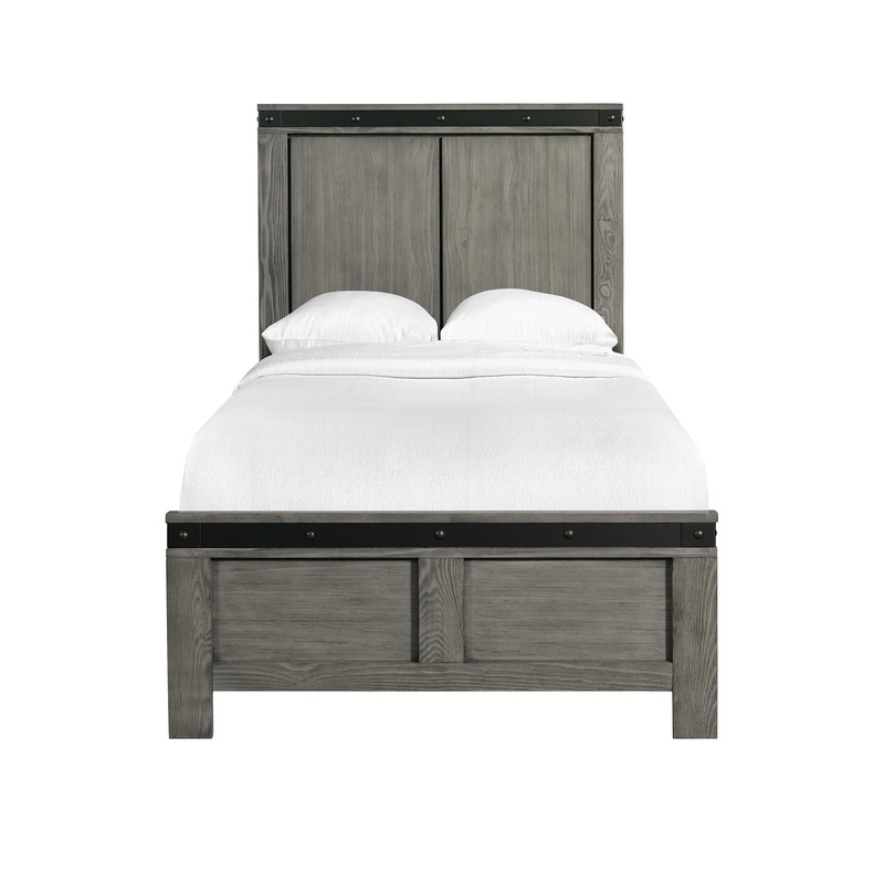 Wade – Twin Panel Bed – Black Finish