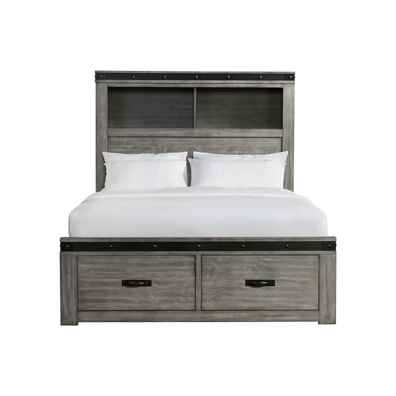 Wade – Youth Full Platform Storage Bed – Black Finish