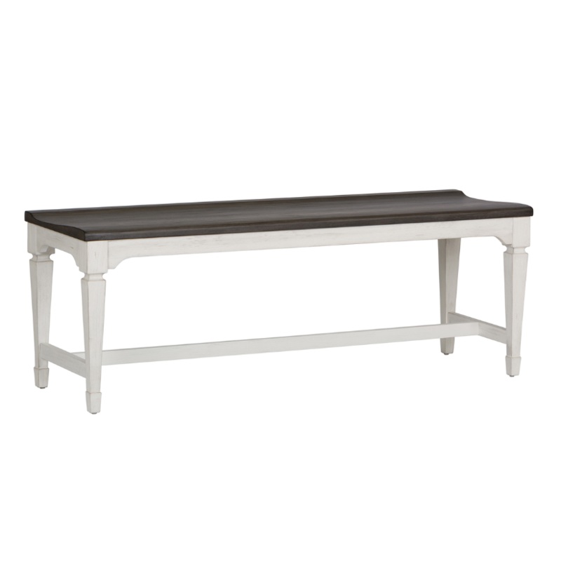 Allyson Park – Wood Seat Bench – White