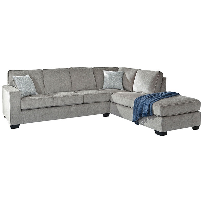 Altari – Light Gray – Right Arm Facing Corner Chaise With Sleeper 2 Pc Sectional