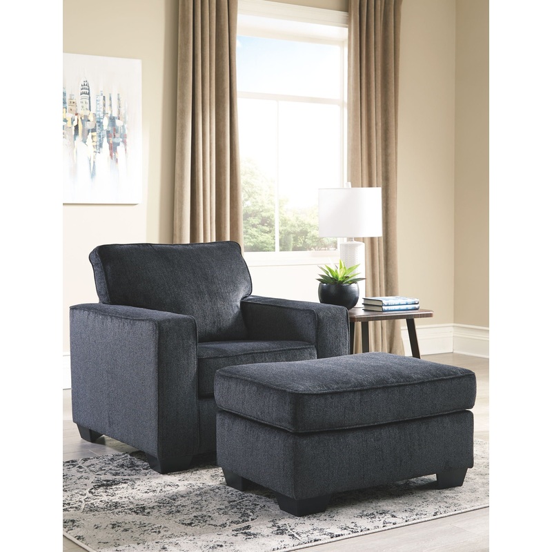 Altari – Slate – 2 Pc. – Chair With Ottoman