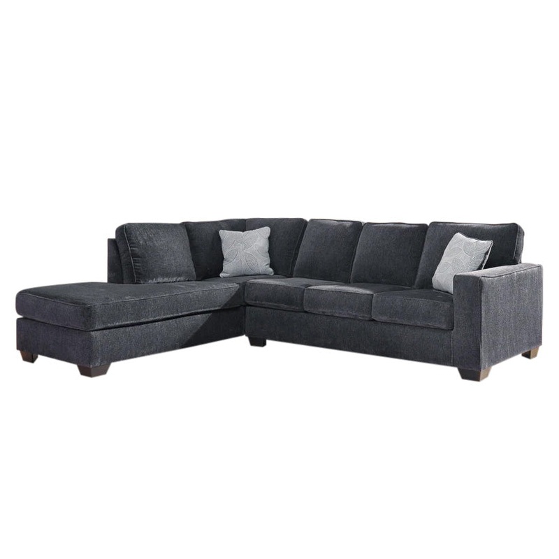 Altari – Slate – Left Arm Facing Corner Chaise With Sleeper 2 Pc Sectional