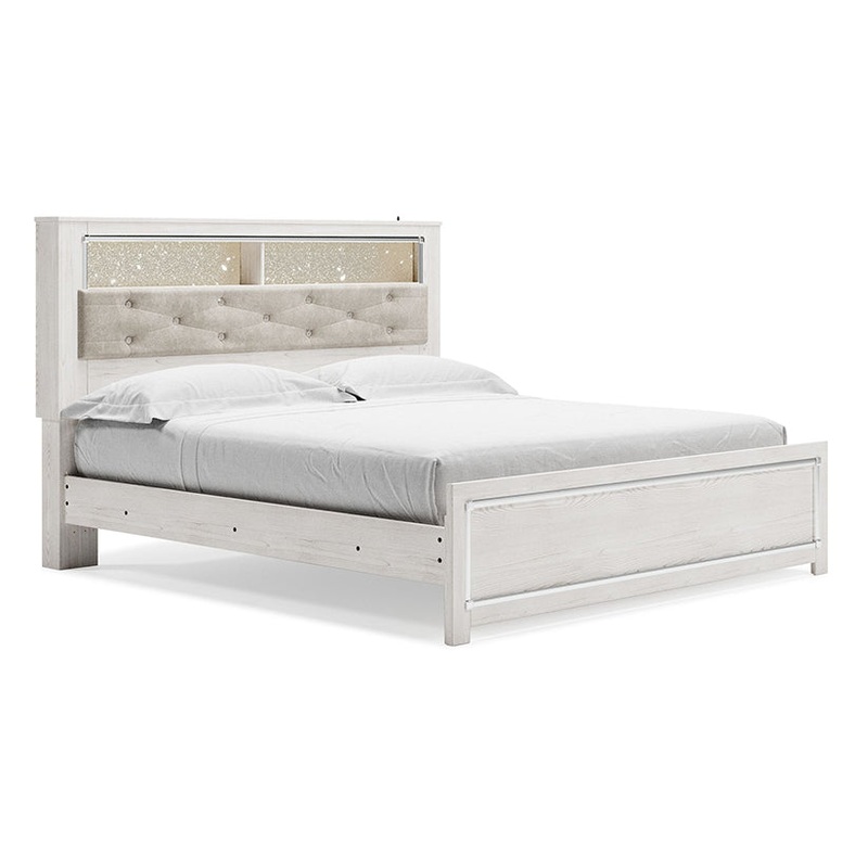 Altyra – White – King Panel Bookcase Bed