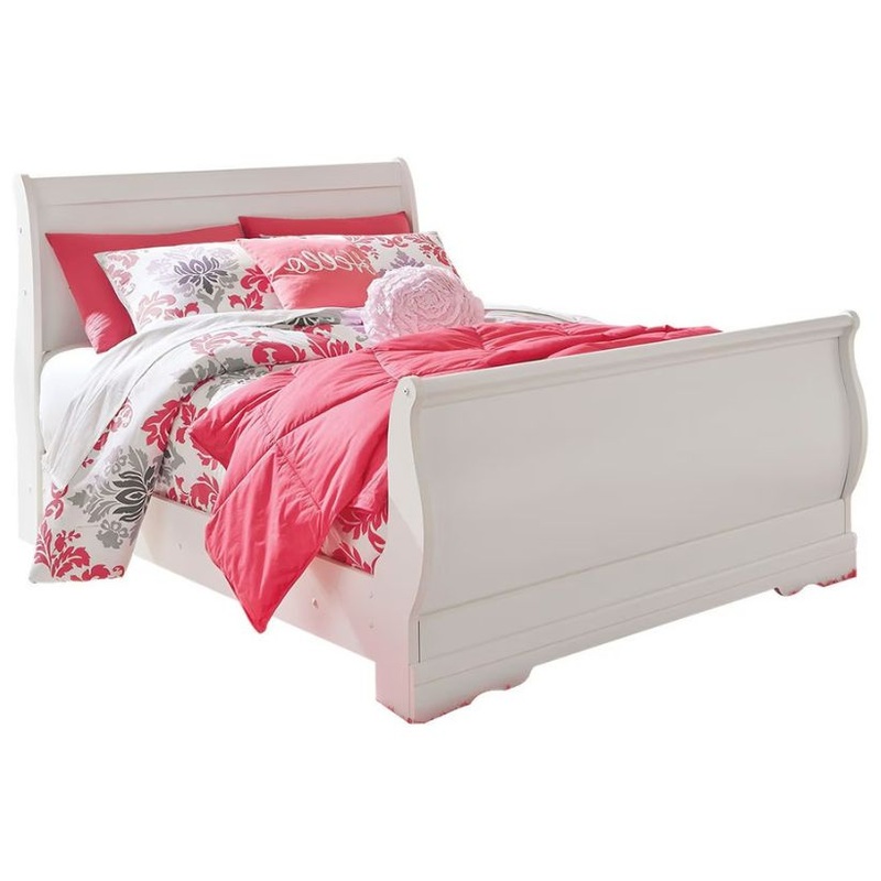 Anarasia – White – Full Sleigh Bed