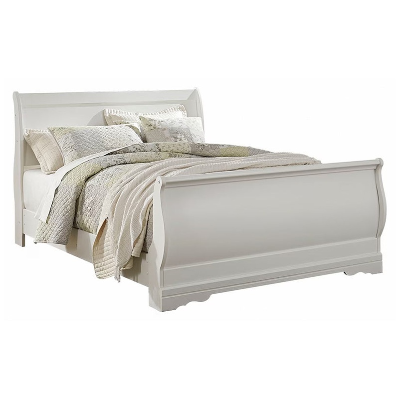 Anarasia – White – Queen Sleigh Bed