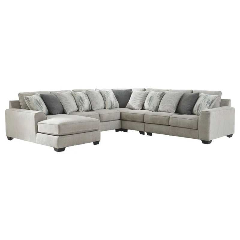 Ardsley – Pewter – 5-Piece Sectional With Laf Corner Chaise