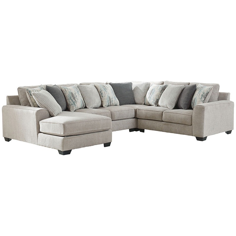 Ardsley – Pewter – Left Arm Facing Corner Chaise With Loveseat 4 Pc Sectional