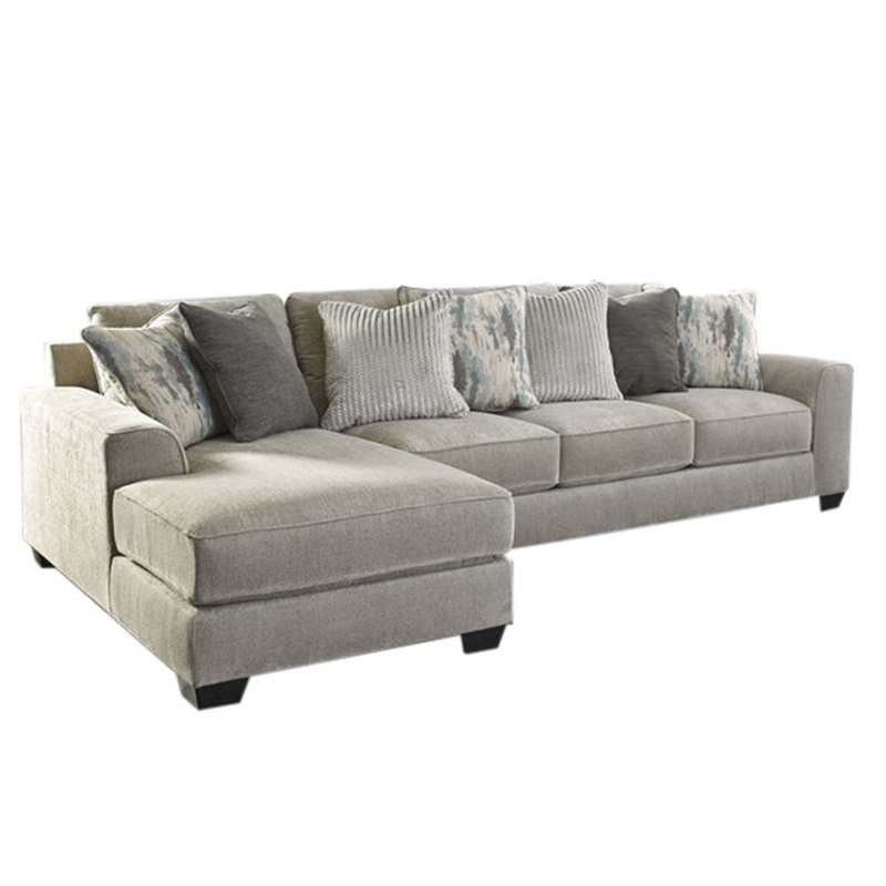 Ardsley – Pewter – Left Arm Facing Corner Chaise With Sofa 2 Pc Sectional
