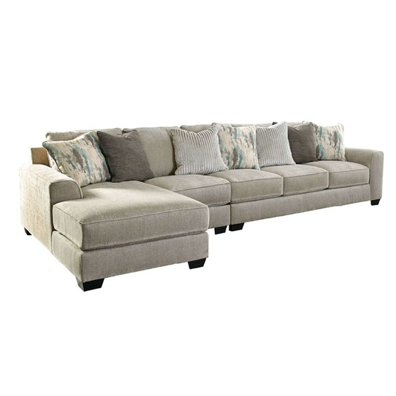 Ardsley – Pewter – Left Arm Facing Corner Chaise With Sofa 3 Pc Sectional