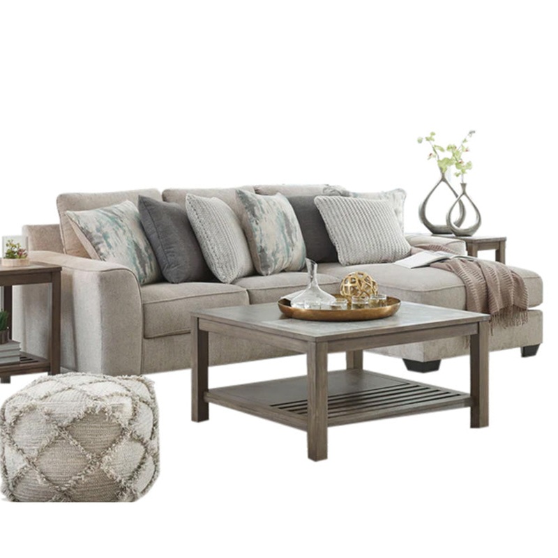 Ardsley – Pewter – Right Arm Facing Corner Chaise With Loveseat 2 Pc Sectional