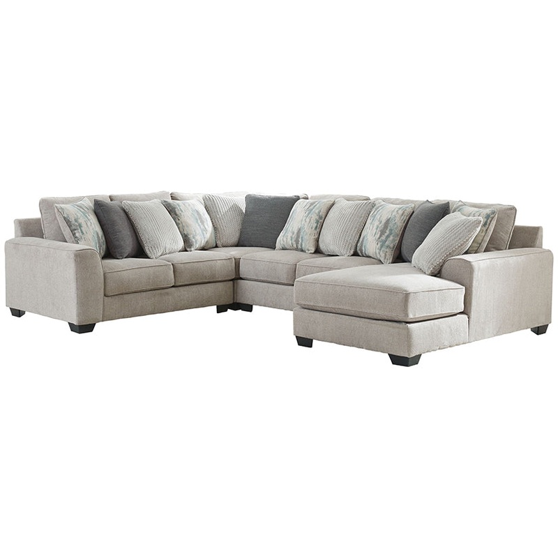 Ardsley – Pewter – Right Arm Facing Corner Chaise With Loveseat 4 Pc Sectional
