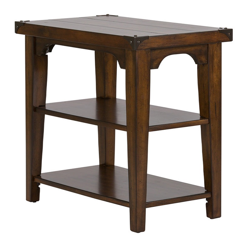Aspen Skies – Chair Side Table – Dark Brown