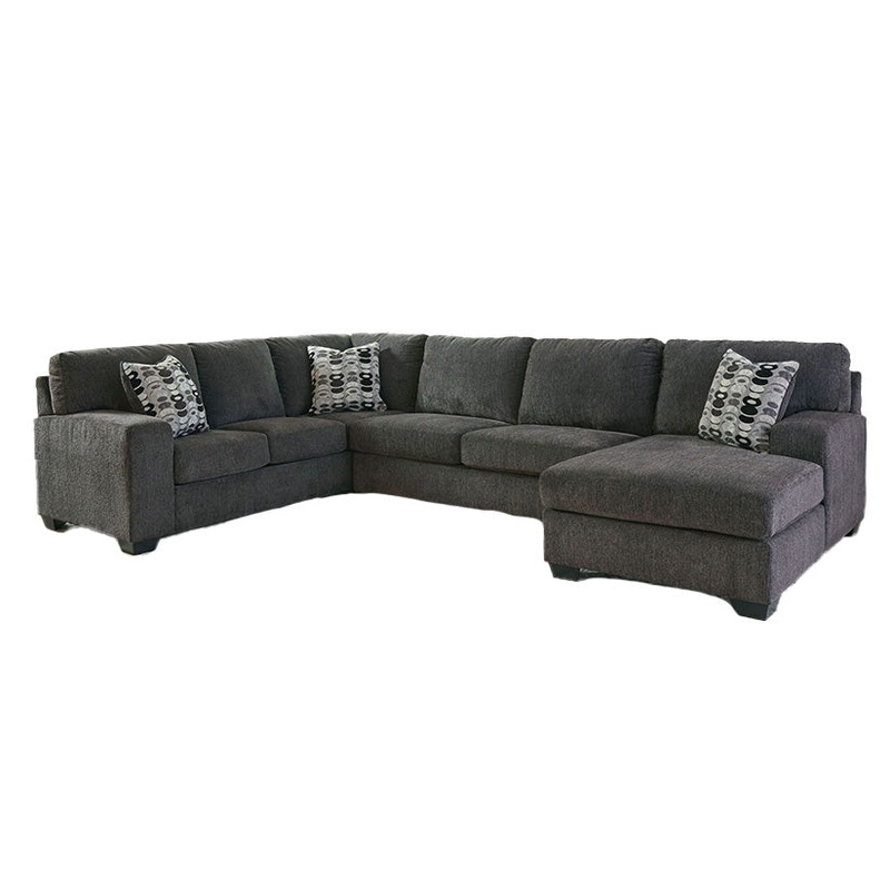 Ballinasloe – Smoke – Right Arm Facing Corner Chaise 3 Pc Sectional