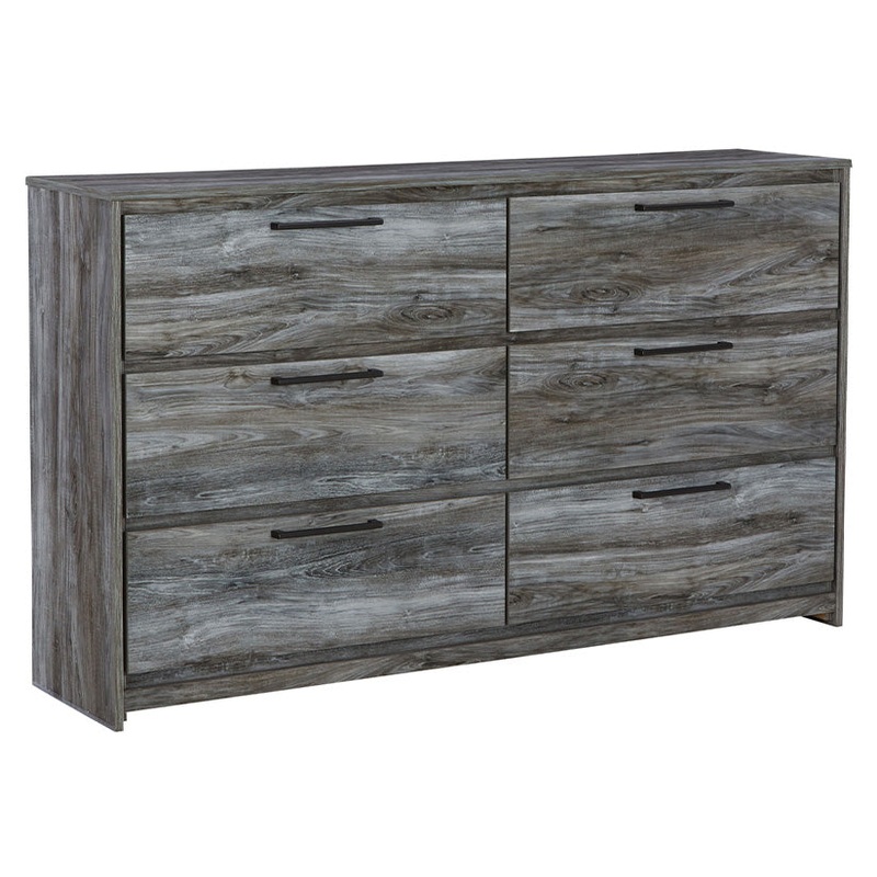 Baystorm – Gray – Six Smooth Drawer Dresser