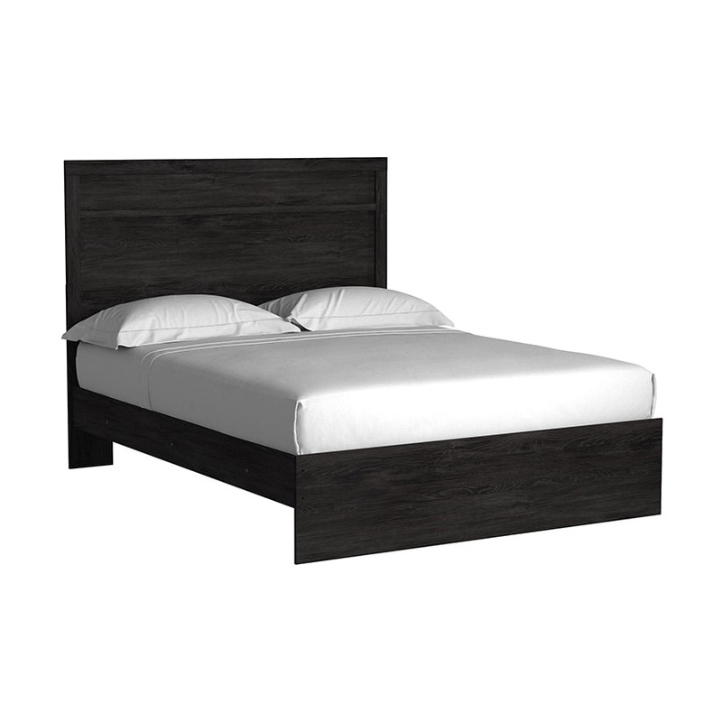 Belachime – Black – Queen Panel Bed