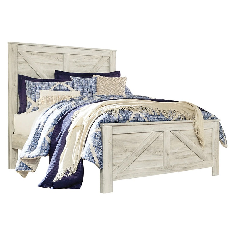 Bellaby – Whitewash – Queen Crossbuck Panel Bed