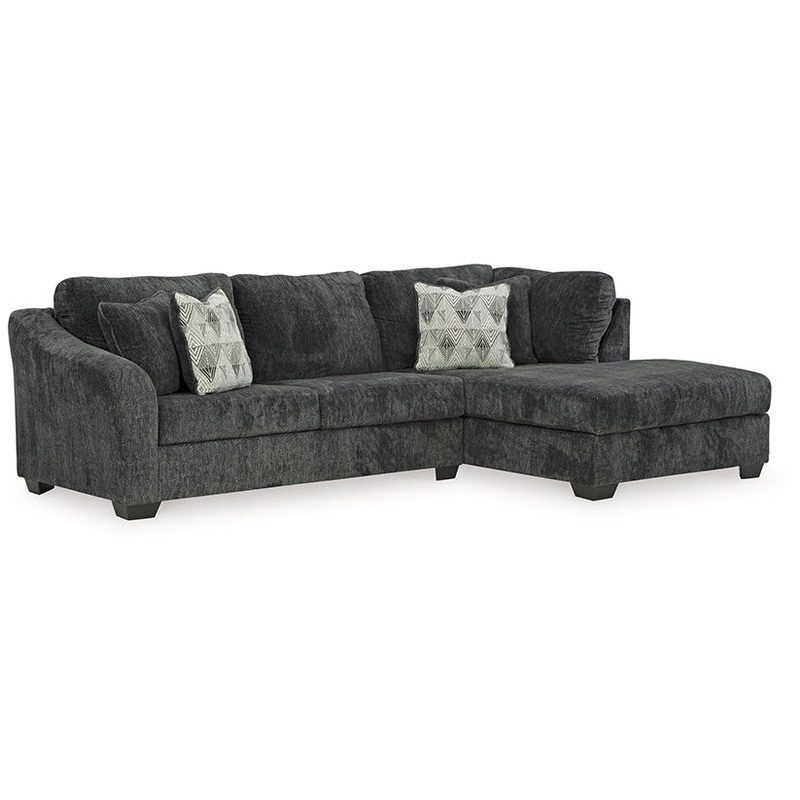 Biddeford – Ebony – 2-Piece Sleeper Sectional With Raf Corner Chaise