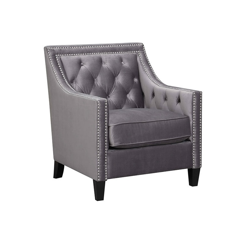 Tiffany – Accent Chair – Gun Metal