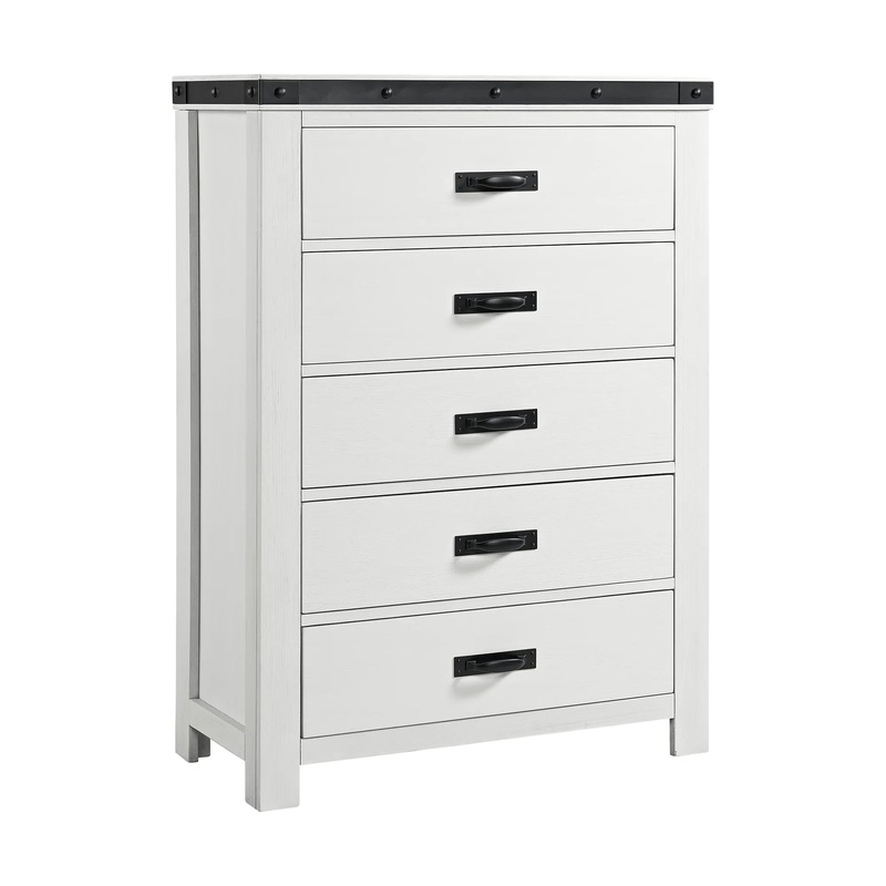 Wade – Youth 5-Drawer Chest – White