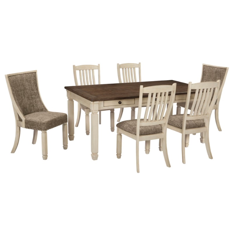 Bolanburg – Beige- 7 Pc. – Dining Room Table, 4 Side Chairs, 2 Side Chairs