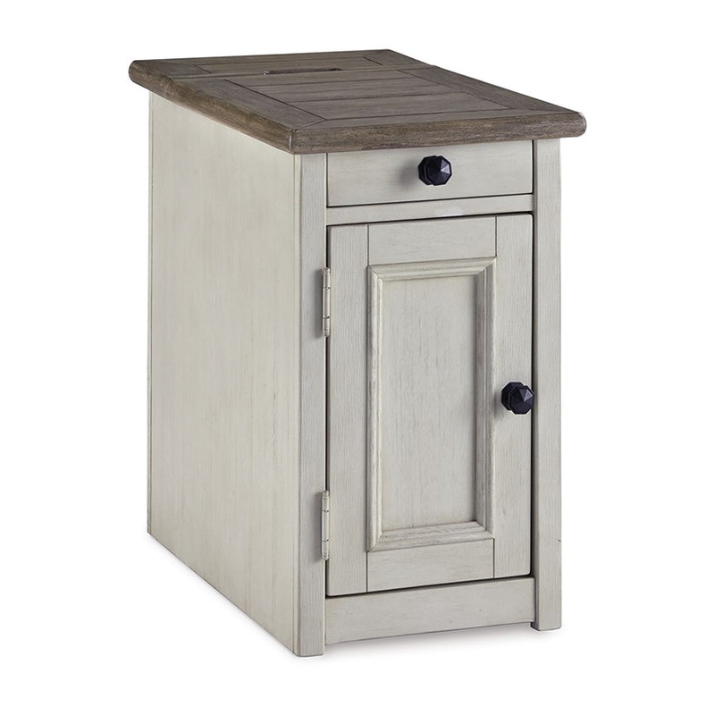 Bolanburg – White / Brown / Beige – Chair Side End Table – Door