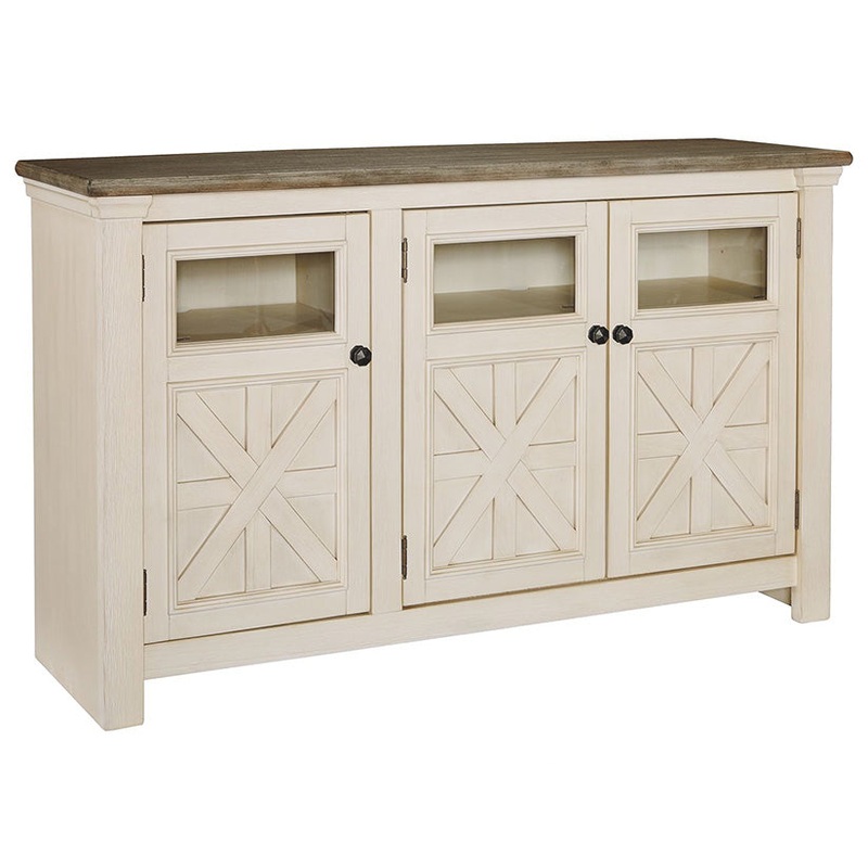 Bolanburg – White / Brown / Beige – Large TV Stand