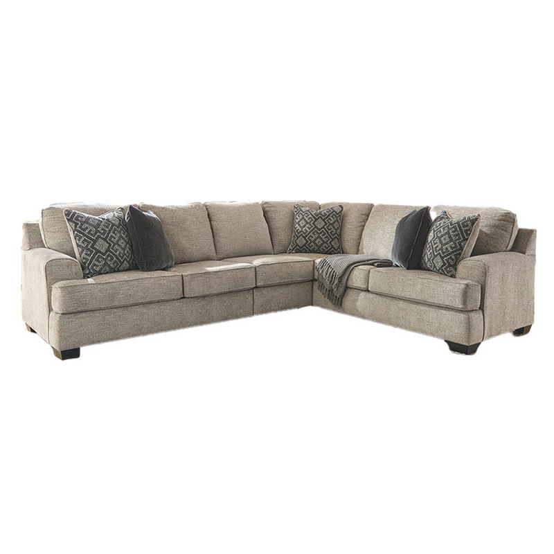 Bovarian – Stone – Left Arm Facing Loveseat 3 Pc Sectional