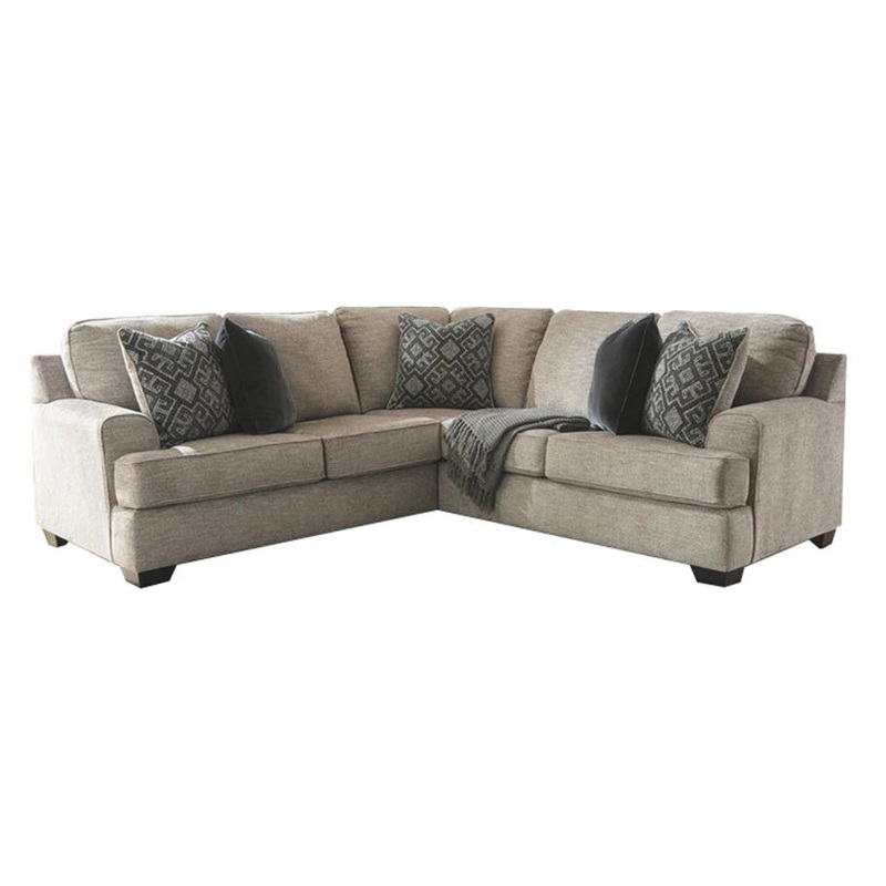 Bovarian – Stone – Right Arm Facing Sofa With Corner Wedge 2 Pc Sectional
