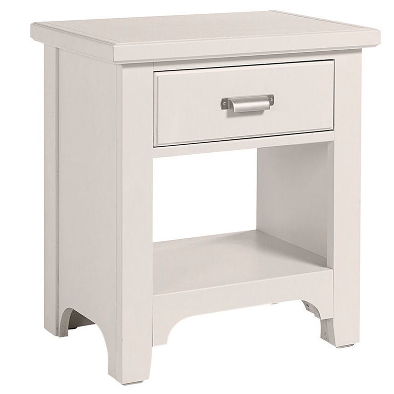 Bungalow – 1-Drawer Nightstand – Lattice (Soft White)