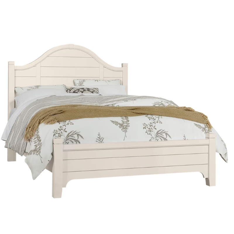 Bungalow – King Arched Bed – Lattice (Soft White)