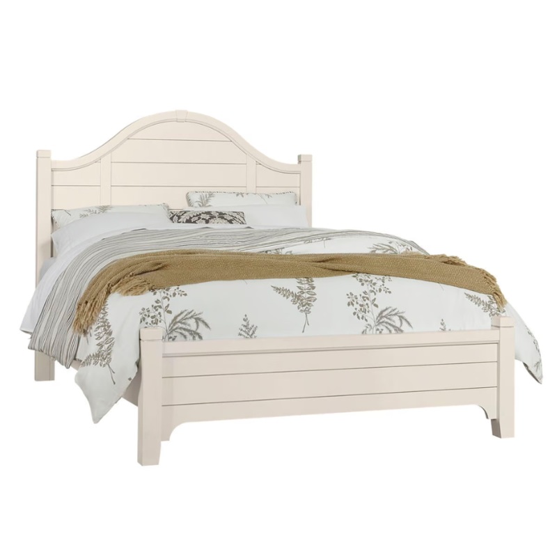 Bungalow – Queen Arched Bed – Lattice (Soft White)
