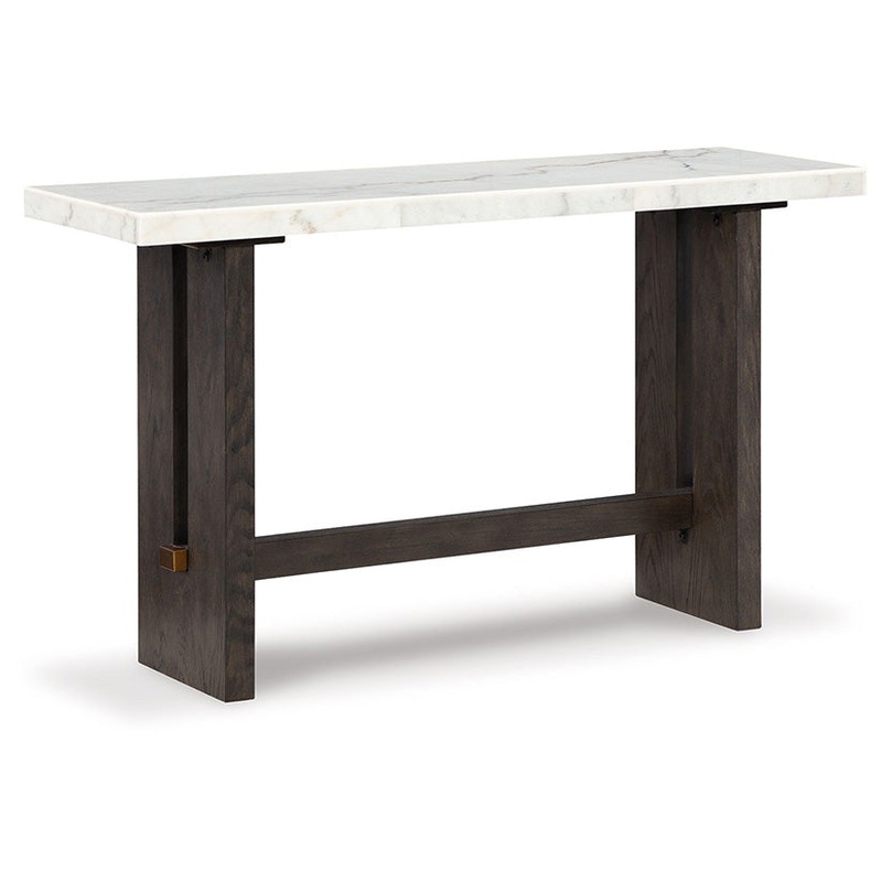 Burkhaus – White/dark Brown – Sofa Table