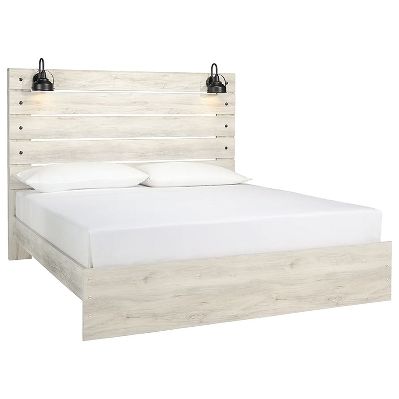Cambeck – Whitewash – King Panel Bed