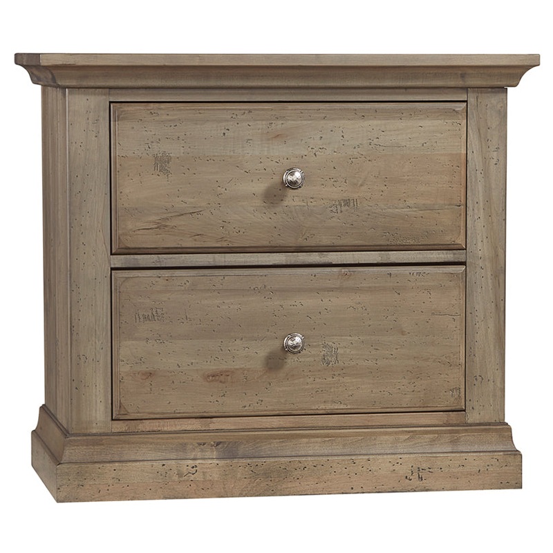 Carlisle – 2-Drawers Nightstand – Natural Grey