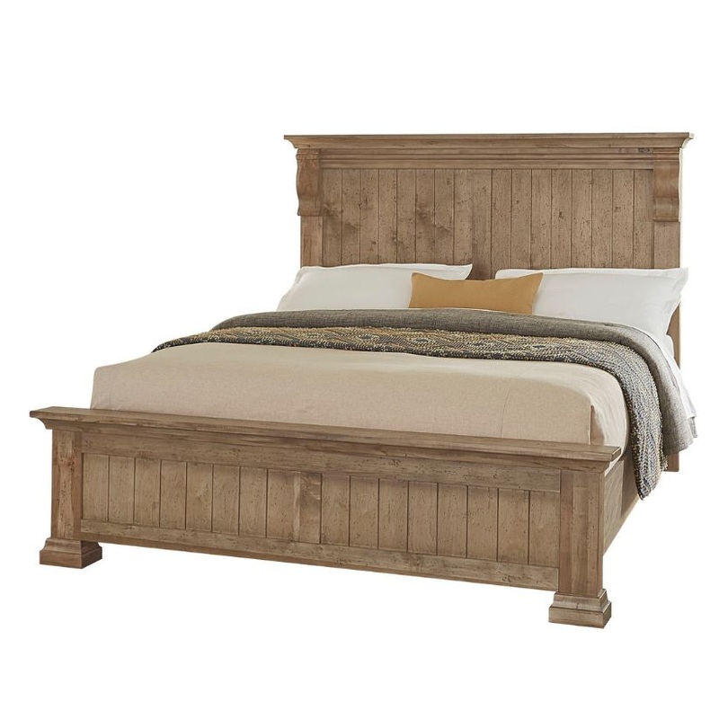 Carlisle – Queen Corbel Bed With Corbel Footboard – Warm Natural