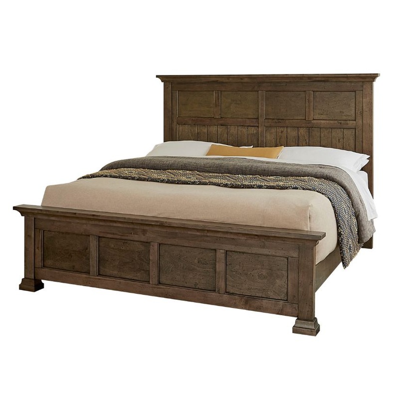 Carlisle – Queen Window Pane Bed With Window Pane Footboard – Dark Sable