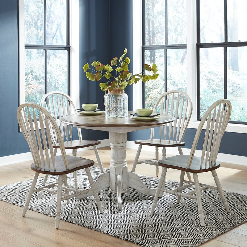 Carolina Crossing – 5 Piece Drop Leaf Set – White