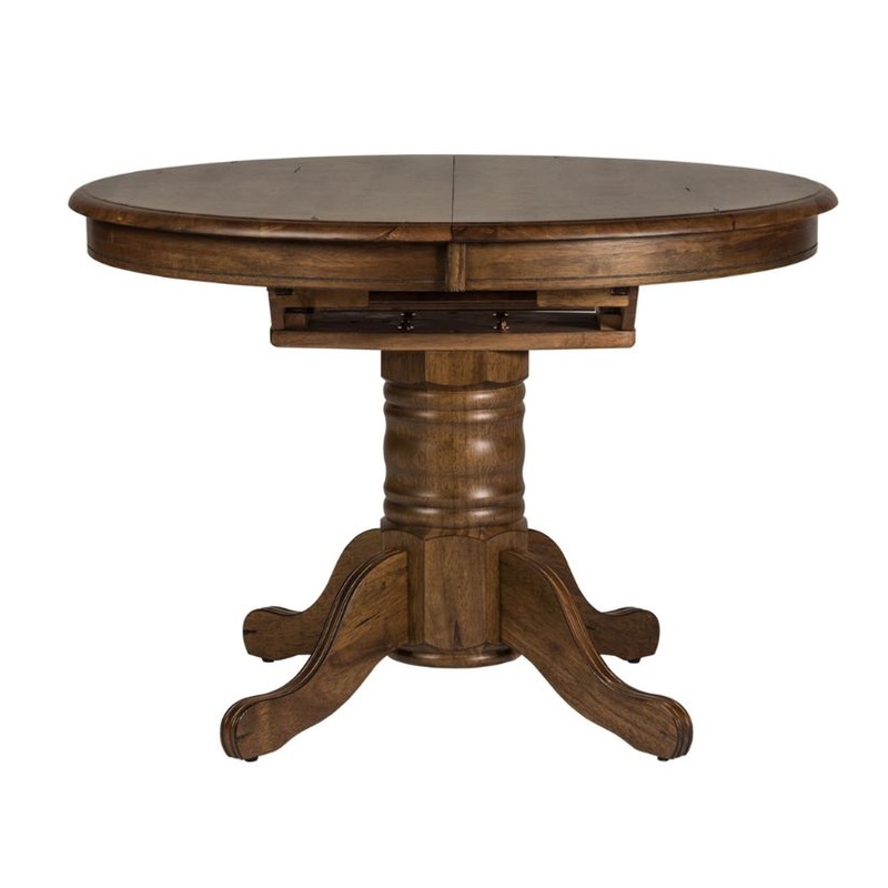 Carolina Crossing – Pedestal Table – Dark Brown