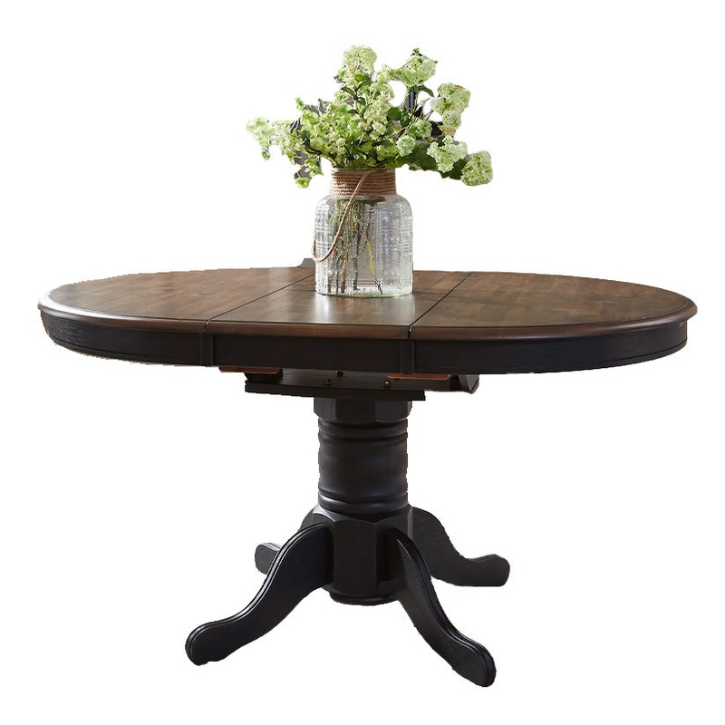 Carolina Crossing – Pedestal Table Set – Black