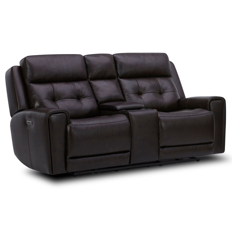 Carrington – Loveseat With Console P3 & ZG – Dark Brown