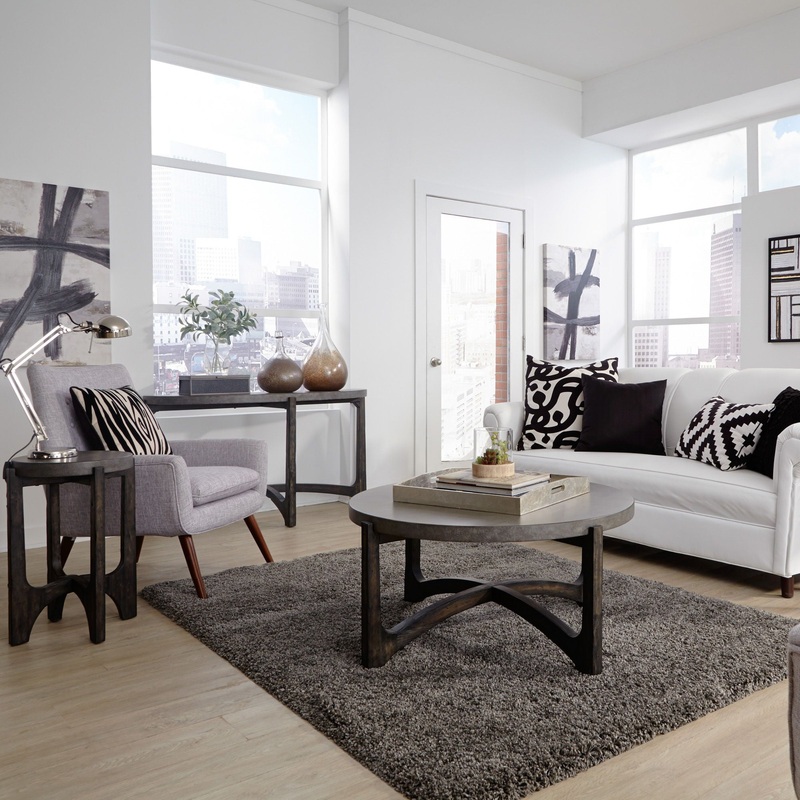 Cascade – 3 Piece Set (1- Round Cocktail 2-End Tables) – Dark Brown