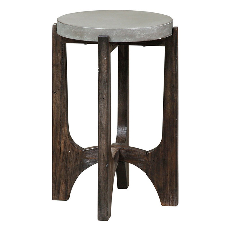 Cascade – Chair Side Table – Dark Brown