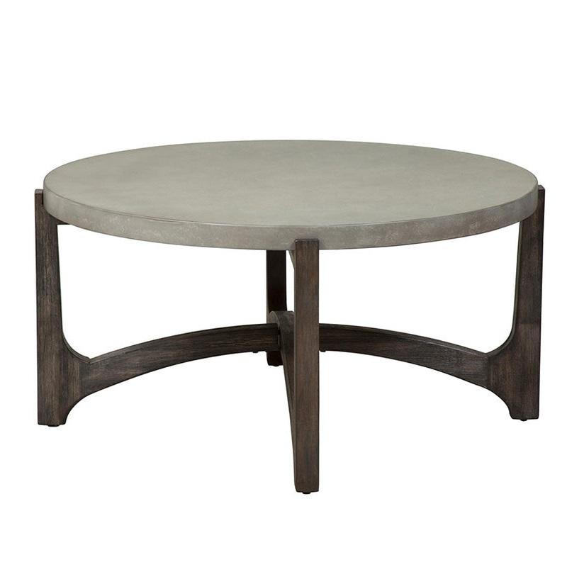Cascade – Round Cocktail Table – Dark Brown