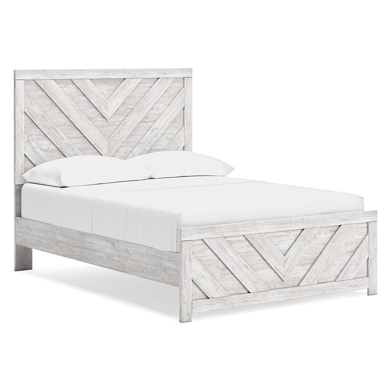 Cayboni – Whitewash – Full Panel Bed