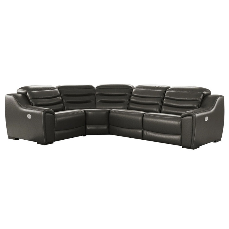 Center Line – Dark Gray – 4-Piece Power Reclining Sectional