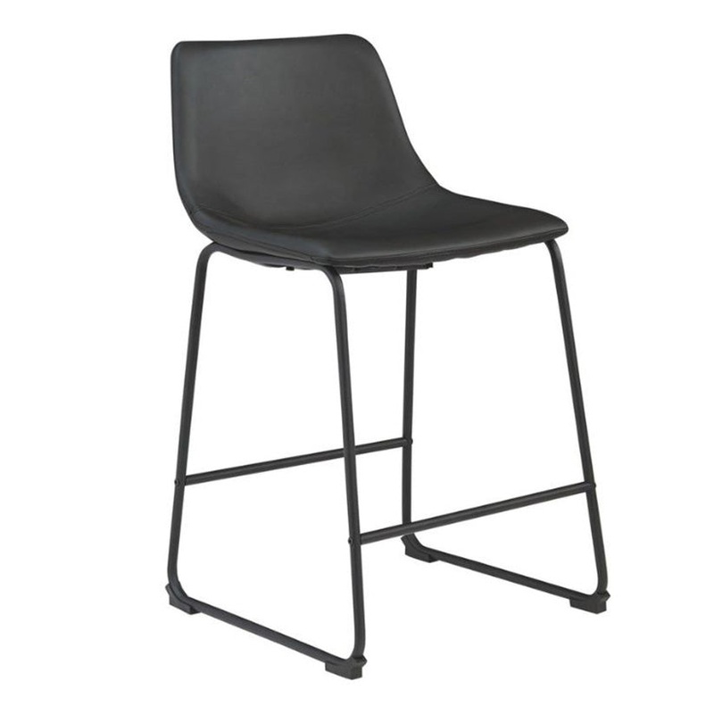 Centiar – Black – Upholstered Barstool (Set of 2)