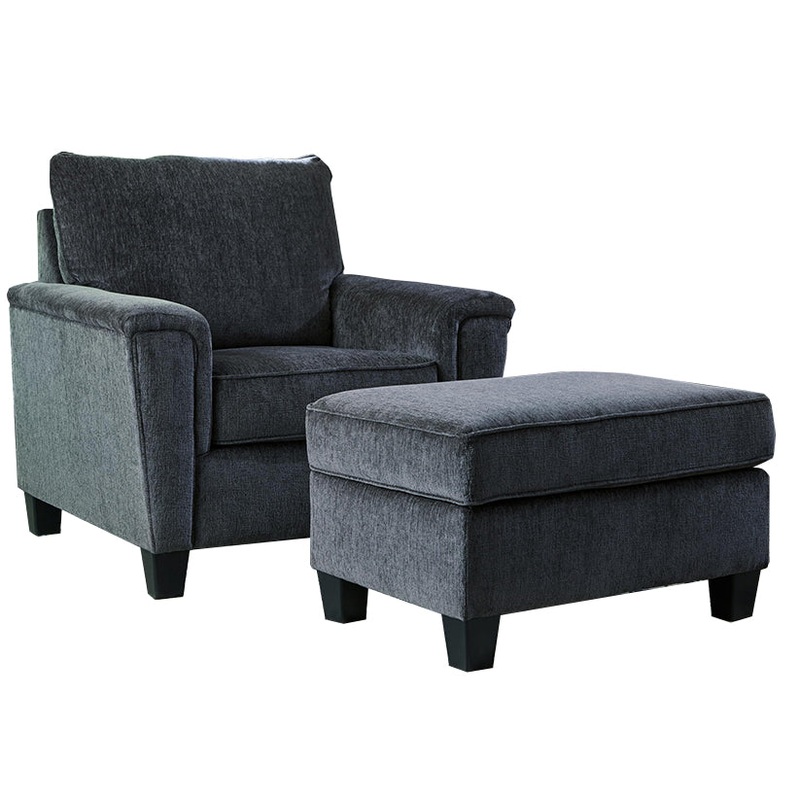 Abinger – Smoke – 2 Pc. – Chair With Ottoman